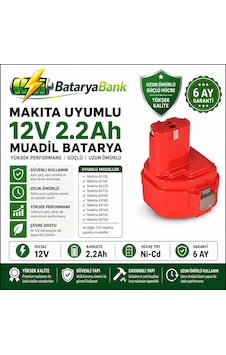 Bataryabank Makita 12v 2.2ah 2200mah Ni-cd Muadil Matkap Bataryası Bataryabank Makita 12v 2.2ah 2200mah Ni-cd Muadil Matkap Bataryası