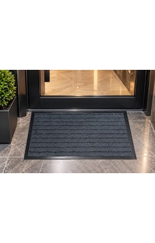 Liset Antrasit Çizgili Nem Alıcı Kauçuk Tabanlı Kapı Önü Paspası 50x75 Cm gri Liset Antrasit Çizgili Nem Alıcı Kauçuk Tabanlı Kapı Önü Paspası 50x75 Cm gri
