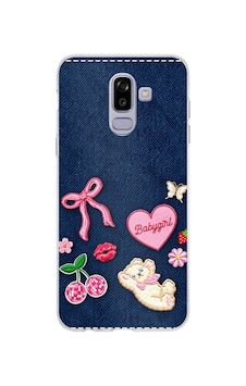 Samsung Galaxy J8-a6 Plus Uyumlu Bebek Kız Jean Kot Baskılı Silikon Kılıf Samsung Galaxy J8-a6 Plus Uyumlu Bebek Kız Jean Kot Baskılı Silikon Kılıf