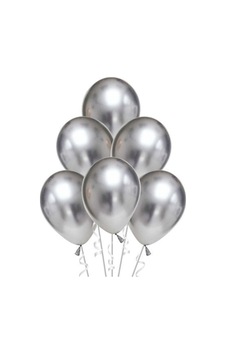 Gümüş Gri Metalik Balon 10'lu Gri