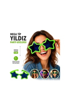 Mega Tip Yıldız Parti Gözlüğü Yeşil Renk 14 Ve Üzeri Mega Tip Yıldız Parti Gözlüğü Yeşil Renk 14 Ve Üzeri