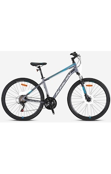 Kron Tx 75 Trekking V-fren 28" Jant 17' Kadro 21 Vites Dağ Bisikleti Mat Gri Siyah Mavi Gri - Siyah