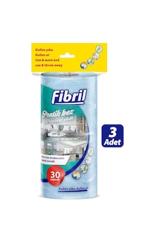 Fibril Çok Amaçlı Pratik Rulo Bez 3 x 30 Yaprak Fibril Çok Amaçlı Pratik Rulo Bez 3 x 30 Yaprak