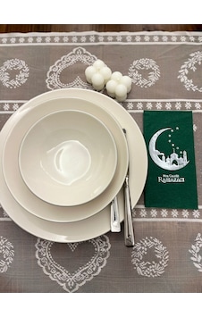 Gümüş Yaldızlı Yeşil Hoşgeldin Ramazan Yeni Ay Desenli Garson Peçete 16 Lı Gümüş Yaldızlı Yeşil Hoşgeldin Ramazan Yeni Ay Desenli Garson Peçete 16 Lı