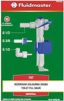 Fluidmaster Gömme Rezervuar Doldurma Grubu Flatör Şamandıra Beyaz Fluidmaster Gömme Rezervuar Doldurma Grubu Flatör Şamandıra Beyaz