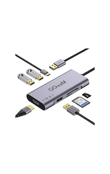 Qgeem Qg-uh07-a Type-c Çoğaltıcı Ve Dönüştürücü Hub Usb 3.0 Hdmı 4k Sd Kart 85w 5120mbps Gri Qgeem Qg-uh07-a Type-c Çoğaltıcı Ve Dönüştürücü Hub Usb 3.0 Hdmı 4k Sd Kart 85w 5120mbps Gri