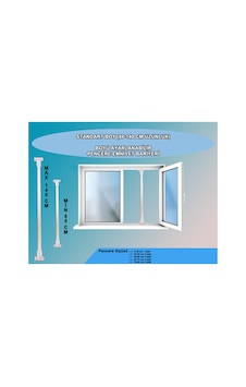 5 Adet Beyaz Renk Pencere Güvenlik Bariyeri-boyu Ayarlanabilir Korkuluk 80-130 Cm