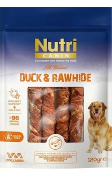 Nutri Canin Duck & Rawhide Ördek Etli Köpek Ödülü 120 G Nutri Canin Duck & Rawhide Ördek Etli Köpek Ödülü 120 G