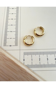 316 L Cerrahi Çelik 5mm 12mm Bombeli Çelik Halka Küpe Gold Altın 316 L Cerrahi Çelik 5mm 12mm Bombeli Çelik Halka Küpe Gold Altın