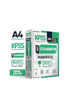 2026 KPSS Önlisans-Ortaöğretim 3 Adım Coğrafya Manifesto 20li Dijital Çözümlü Branş Deneme Paketi 2026 KPSS Önlisans-Ortaöğretim 3 Adım Coğrafya Manifesto 20li Dijital Çözümlü Branş Deneme Paketi