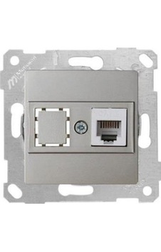 Mutlusan Rita Mekanizma+Tuş Telefon Prizi 1xrj12 Cat3 Titanyum Mutlusan Rita Mekanizma+Tuş Telefon Prizi 1xrj12 Cat3 Titanyum