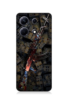 İnfinix Note 30 Uyumlu Para Ve Silah Desenli Silikon Kılıf İnfinix Note 30 Uyumlu Para Ve Silah Desenli Silikon Kılıf