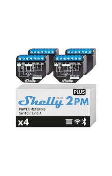 Shelly Plus 2pm Wi-fi Ve Bluetooth 2 Kanallı Akıllı Röle Şalteri Güç Tüketimi Ölçümlü Panjur Şalteri Ev Otomasyonu Google Home Alexa Aksesuarı İos Android Uygulaması 4'lü Paket Shelly Plus 2pm Wi-fi Ve Bluetooth 2 Kanallı Akıllı Röle Şalteri Güç Tüketimi Ölçümlü Panjur Şalteri Ev Otomasyonu Google Home Alexa Aksesuarı İos Android Uygulaması 4'lü Paket