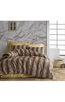 Lionas Çift Kişilik Ranforce Kumaş Nevresim Çarşaf Takımı Leopar Desen Kahve Lionas Çift Kişilik Ranforce Kumaş Nevresim Çarşaf Takımı Leopar Desen Kahve