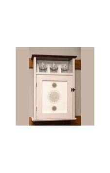 El Yapımı Mandala Desenli Ahşap İçki Viski Dolabı Beyaz - 684236101 Beyaz El Yapımı Mandala Desenli Ahşap İçki Viski Dolabı Beyaz - 684236101 Beyaz