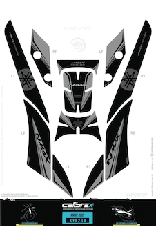 Yamaha Nmax 2021 Sonrası Tank Pad Seti Gri Yamaha Nmax 2021 Sonrası Tank Pad Seti Gri