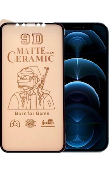 Apple Uyumlu   iPhone 12 Pro Max Ekran Koruyucu 9D Mat Seramik Nano Tam Kaplayan