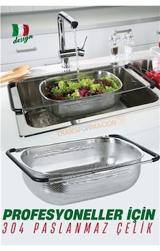 Modacar Lavabo Süzgeci Ayarlanabilir Kevgir 304 Paslanmaz Çelik Çelik Modacar Lavabo Süzgeci Ayarlanabilir Kevgir 304 Paslanmaz Çelik Çelik