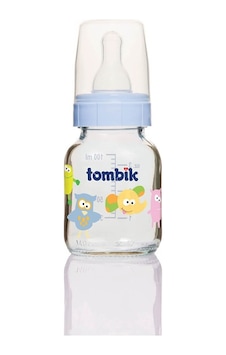 Tombik Cam Biberon 100 Ml Şaşkın Hayvan-Açık Mavi Tombik Cam Biberon 100 Ml Şaşkın Hayvan-Açık Mavi