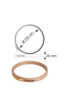 Şirin Vidalı Yuvarlak Nakış Kasnağı - 250 Mm - 26 Mm - 211/8 - 330830301 Şirin Vidalı Yuvarlak Nakış Kasnağı - 250 Mm - 26 Mm - 211/8 - 330830301