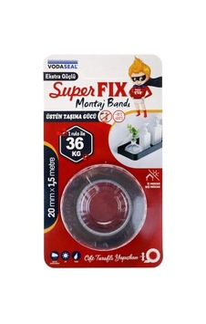 Mey İthalat Plentifulvodaseal Superfix Çift Taraflı Montaj Bandı 20 Mm X 1,5 Metre Mey İthalat Plentifulvodaseal Superfix Çift Taraflı Montaj Bandı 20 Mm X 1,5 Metre