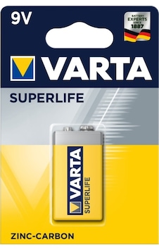 Varta Superlife Çinko Karbon 9V Pil Varta Superlife Çinko Karbon 9V Pil
