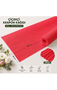 Çiçekçi Krapon Kağıdı 120 G, Kırmızı Yerli Ürün -50 Cm X 200 Cm, Çiçekçi Krapon Kağıdı 120 G, Kırmızı Yerli Ürün -50 Cm X 200 Cm,