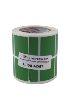 Al Hızlı Al Kırılgan Güvenlik Etiketi 30mm X 25mm Ruloda 1000 Adet Yeşil Renk Elektronik Etiketi Rulonun Çapı 40 Genel