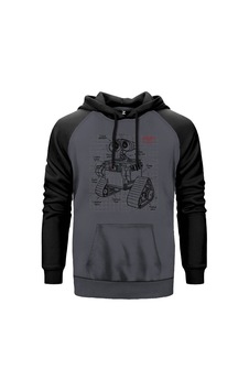 Starwars Robot Gri Renk Reglan Kol Sweatshirt Starwars Robot Gri Renk Reglan Kol Sweatshirt