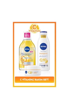 NIVEA Q10 Sıkılaştırıcı Losyon 250 ML + Gündüz Kremi 50 ML + Makyaj Temizleme Suyu 400 ML NIVEA Q10 Sıkılaştırıcı Losyon 250 ML + Gündüz Kremi 50 ML + Makyaj Temizleme Suyu 400 ML
