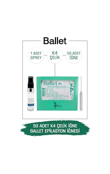 Ballet K4 Gümüş Epilasyon İğnesi Çelik İğne 50'li Ballet K4 Gümüş Epilasyon İğnesi Çelik İğne 50'li
