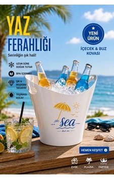 Galeriyo Sea 6 Lt. İçecek Ve Buz Kovası Taşınabilir Beyaz Galeriyo Sea 6 Lt. İçecek Ve Buz Kovası Taşınabilir Beyaz
