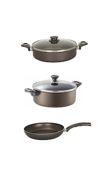 Mehtap Onyx Teflon 22 CM Karnıyarık Ve Tava 24 CM Derin Tencere