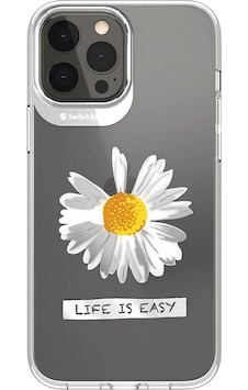 Apple Uyumlu iPhone 13 Pro Max Kılıf Çift Imd Baskılı Lisanslı Switcheasy Artist Daisy Kapak Renksiz
