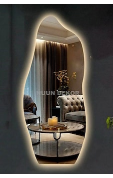 150x50 Led Işıklı Asimetrik Boy Aynası Gün Işığı
