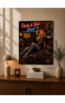 Plak Hikayeleri Kolleksiyonu Rock Un Ruhu Metal Tablo Çok Renkli Plak Hikayeleri Kolleksiyonu Rock Un Ruhu Metal Tablo Çok Renkli