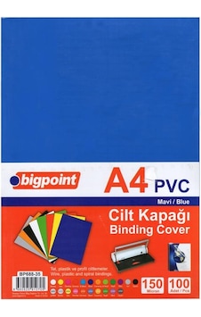 Bigpoint A4 Mavi Cilt Kapağı Bp688-35 Bigpoint A4 Mavi Cilt Kapağı Bp688-35