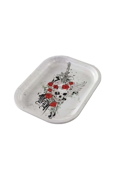 Küçük Metal Tepsi Kuru Kafa-1602 beyaz Küçük Metal Tepsi Kuru Kafa-1602 beyaz