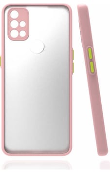 One Plus Nord N10 5g Kılıf Mat Kamera Korumalı Renkli Tuşlu Sert Silikon Kapak Hux