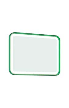 Creavit Patara Dikdörgen Led Ayna 85x65cm Mat Yeşil Cam