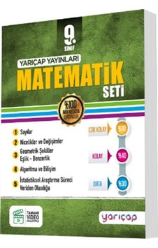 Yarıçap Yayınları 9. Sınıf Matematik Seti