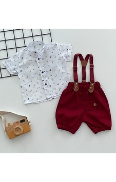 Murat Baby Yalmanlıbebe Neşeli Bebeklerimize Gözlük Desen Hakim Yaka Pantolon Askılı Kısa (548622834) Beyaz - Kırmızı Murat Baby Yalmanlıbebe Neşeli Bebeklerimize Gözlük Desen Hakim Yaka Pantolon Askılı Kısa (548622834) Beyaz - Kırmızı
