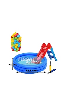 Dolu Günün Fırsatı Ilk Kaydırağım Şişme Havuz Ve 100 Lü Top Set Oyun Havuzu Pompa Hediyeli 3001 Mav Çok Renkli Dolu Günün Fırsatı Ilk Kaydırağım Şişme Havuz Ve 100 Lü Top Set Oyun Havuzu Pompa Hediyeli 3001 Mav Çok Renkli