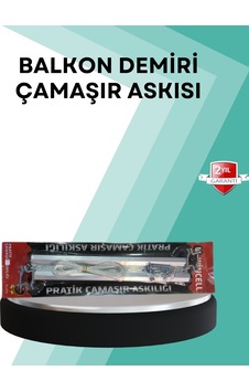 Bijuteri Küpe Kare Küpeşte Uyumlu Balkon Çamaşır Askısı 25x60 Cm Beyaz Pratik