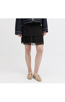 Jack & Jones Kadin Yüksek Bel Mini Etek - Lana - 12294607 Siyah Jack & Jones Kadin Yüksek Bel Mini Etek - Lana - 12294607 Siyah