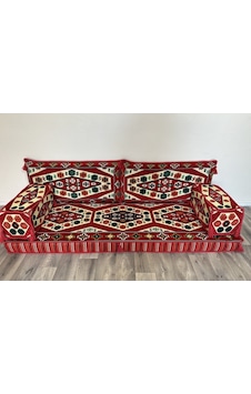Coton Şark Köşesi Otantik Yörük Desenli Minder Takımı Konsept Kırmızı Kırmızı Coton Şark Köşesi Otantik Yörük Desenli Minder Takımı Konsept Kırmızı Kırmızı