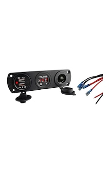 Concord Dijital Göstergeli Voltaj Ölçerli Çift Usb Çakmaklık Girişli Araç, Tır, Bot, Tekne Marine, Şarj Aleti 12-24volt Concord Dijital Göstergeli Voltaj Ölçerli Çift Usb Çakmaklık Girişli Araç, Tır, Bot, Tekne Marine, Şarj Aleti 12-24volt