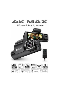 Bagajon 3 Kameralı Yapay Zekâ Destekli 4k Araç İçi Kamera Ön İç Arka Kamera Wifi Gps Adas 24 Saat Park Modu Gece Görüşlü Bagajon 3 Kameralı Yapay Zekâ Destekli 4k Araç İçi Kamera Ön İç Arka Kamera Wifi Gps Adas 24 Saat Park Modu Gece Görüşlü