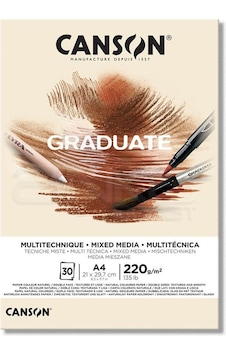 Canson Çizim Bloğu Graduate Mıx Medıa Natural 30 Sy A4 220 Gr Canson Çizim Bloğu Graduate Mıx Medıa Natural 30 Sy A4 220 Gr