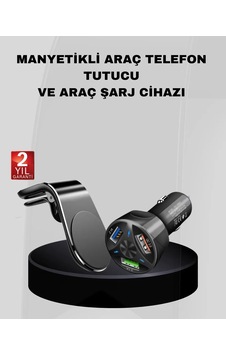 Araç İçi Telefon Tutucu + Quick Charge 3. 0 Araç Şarj Cihazı Seti Araç İçi Telefon Tutucu + Quick Charge 3. 0 Araç Şarj Cihazı Seti